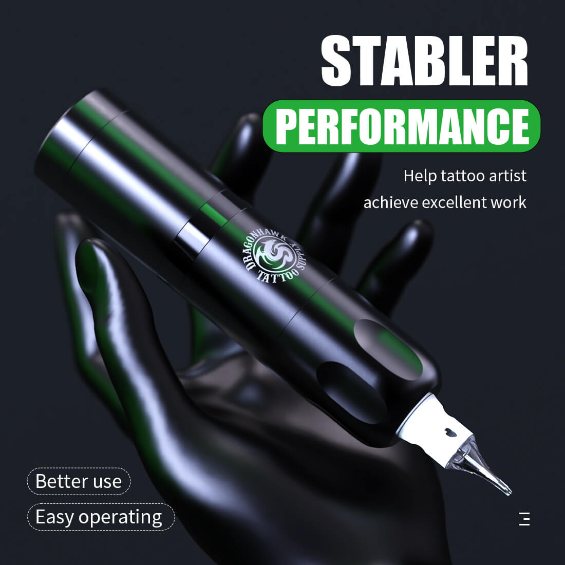 Tattoo Kit | Dragonhawk X3 Wireless Tattoo Machine Starter Bundle