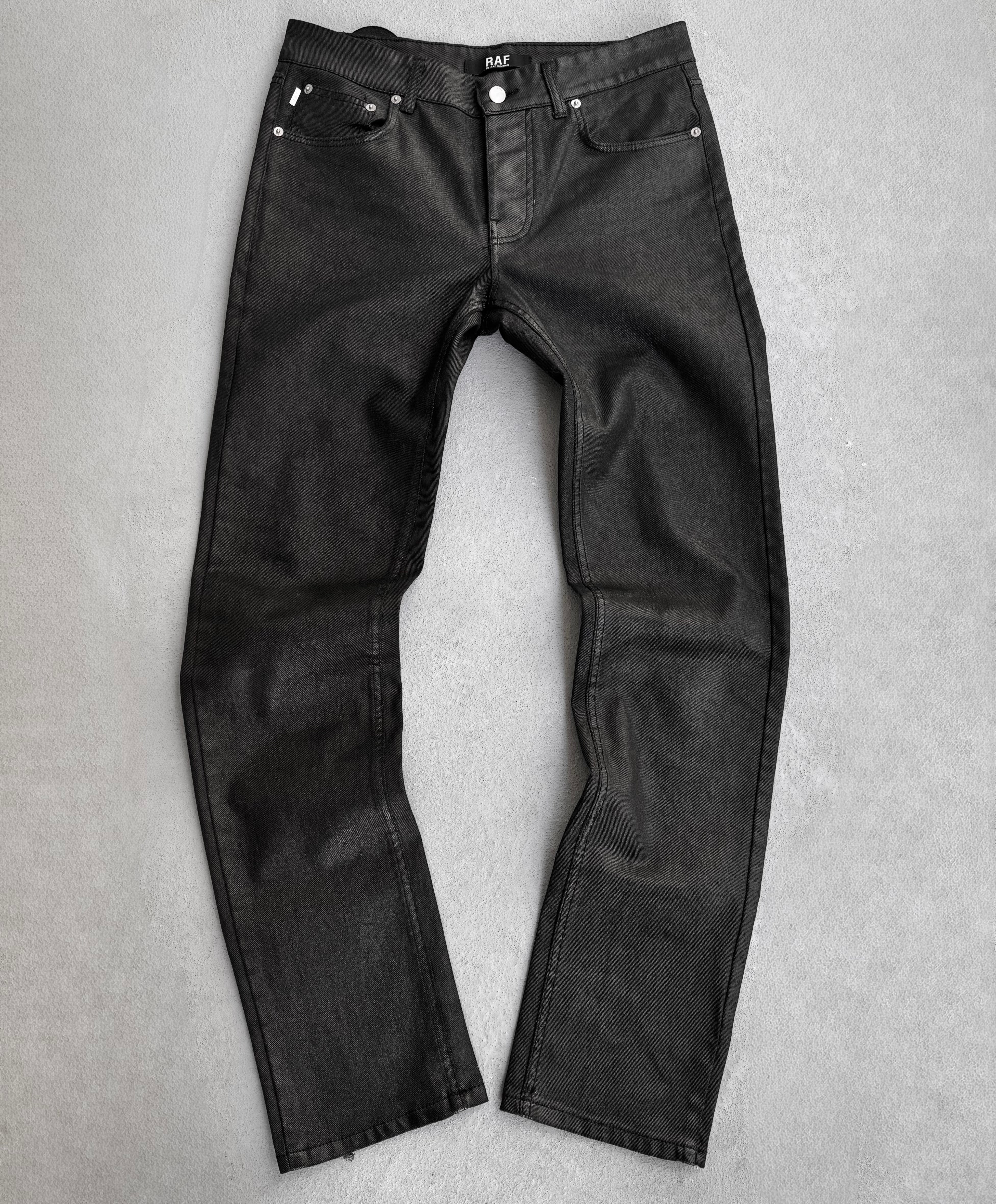 RAF by Raf Simons Early 00s Metallic Accent Waxed Denim – DRIEW