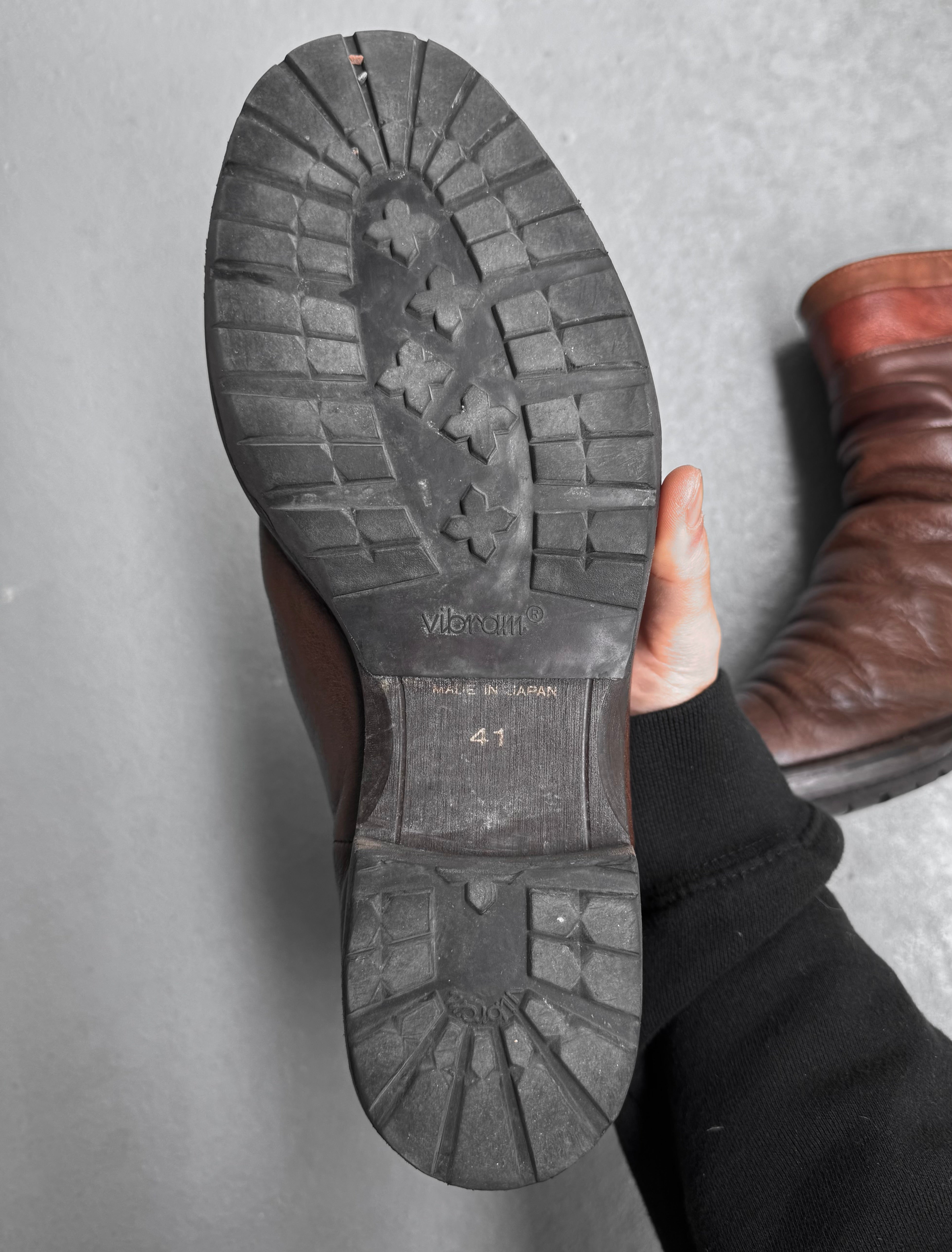 alfredoBANNISTER Early 00s Wrinkle Leather Back-zip Boots – DRIEW