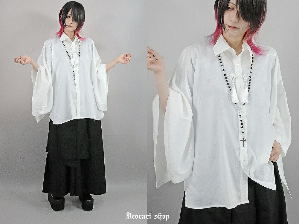 DRT2840 【GOTH CHINA】ワイド五分袖・チャイナシャツ [ 中華柄