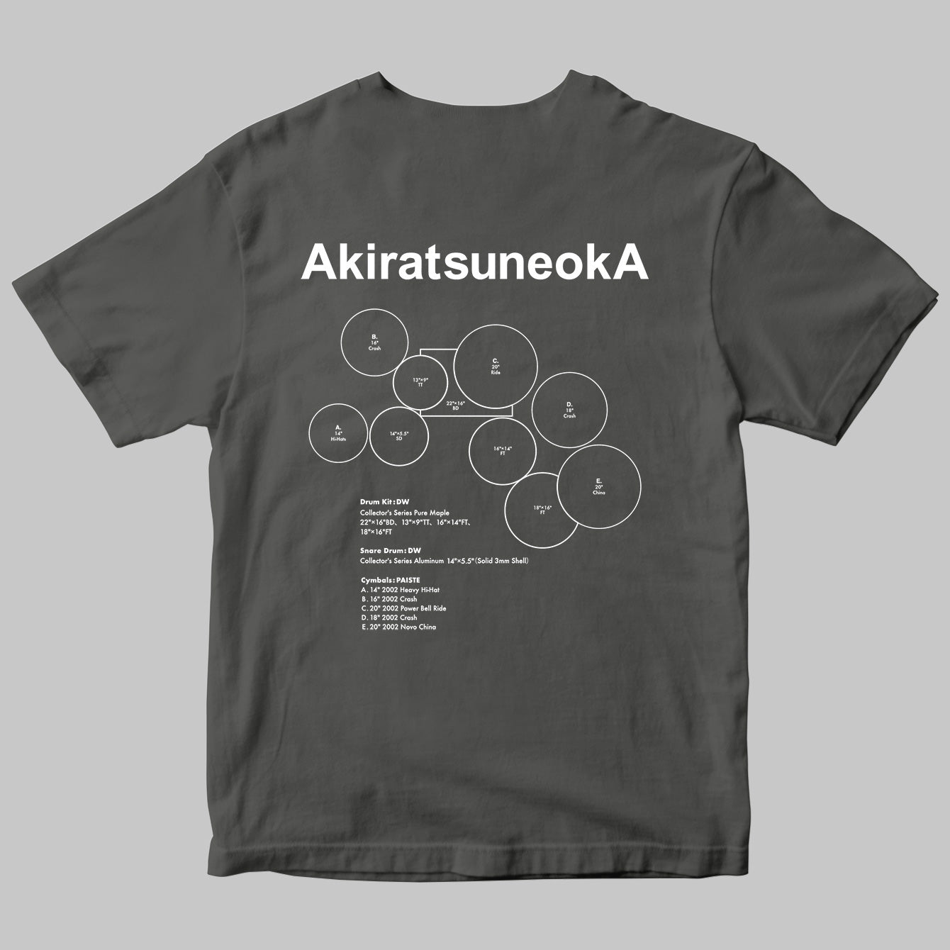 Hi-STANDARD 恒岡章の”セット図”Tシャツが新カラーで発売 | ドラマガWeb
