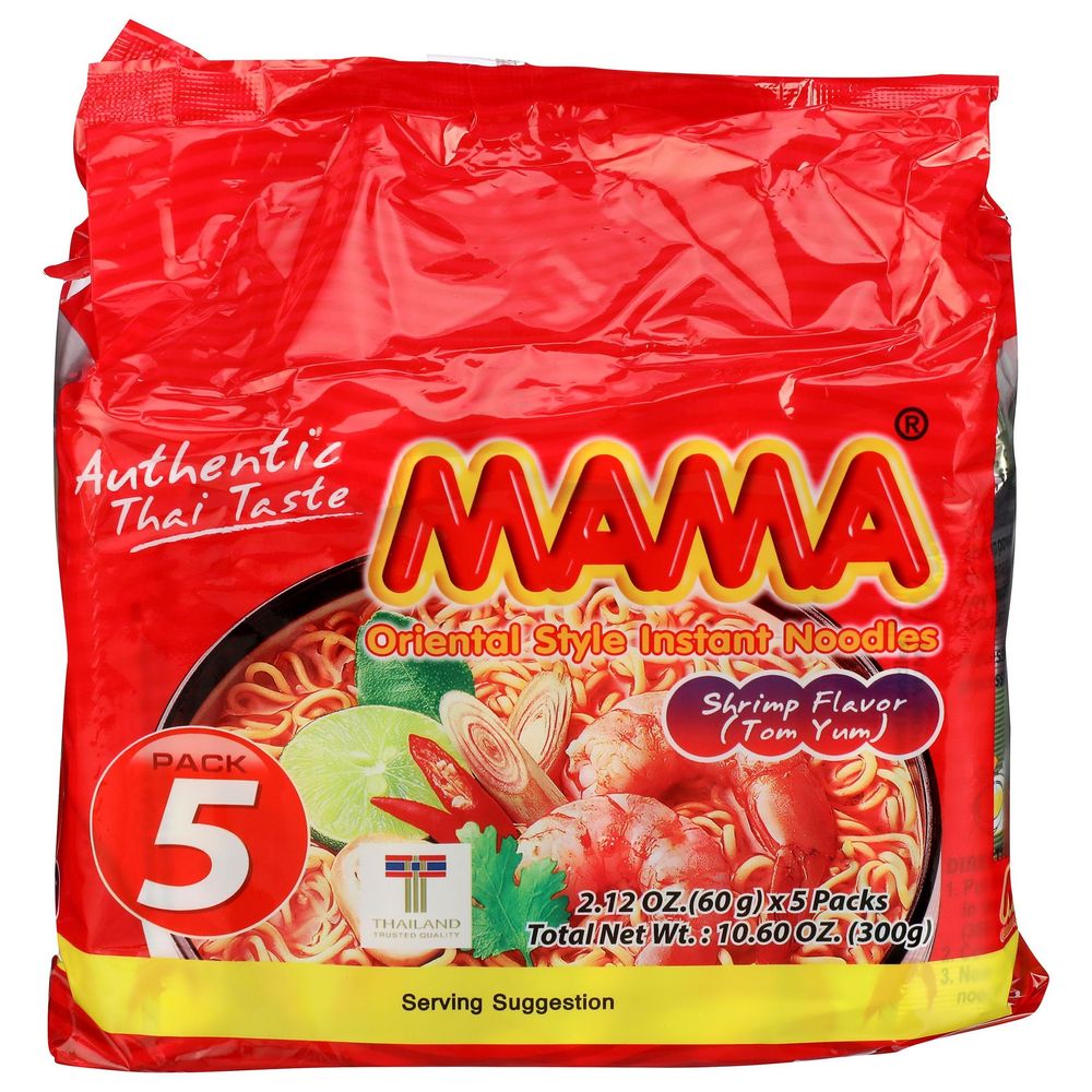 Mama Shrimp Flavor Tom Yum Oriental Style Instant Noodles, 10.58