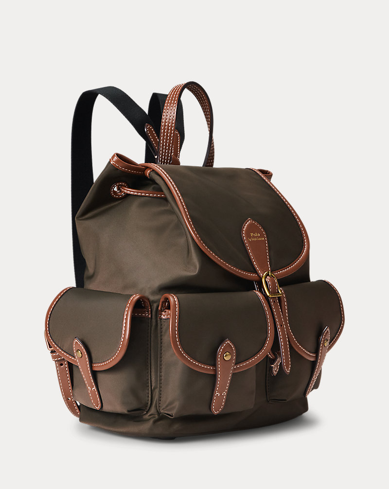 Bellport Leather-Trim Nylon Backpack
