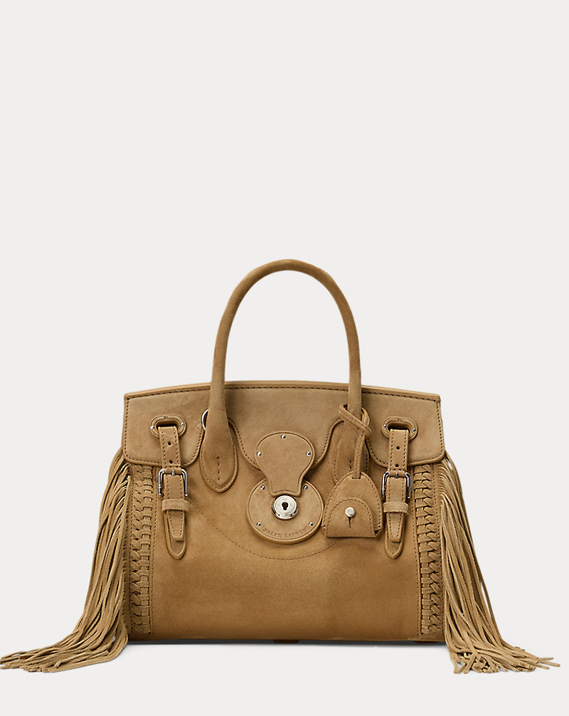 Soft Ricky 27 Fringe-Trim Calf-Suede Bag