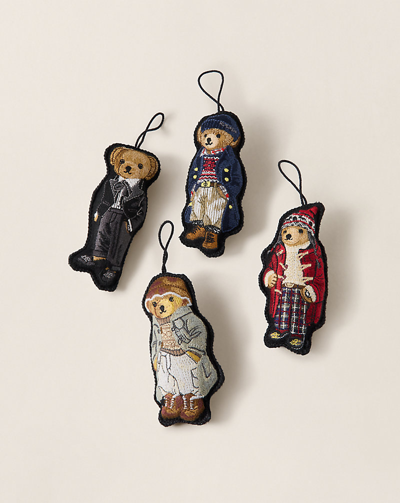 Holiday Polo Bear Ornament Set