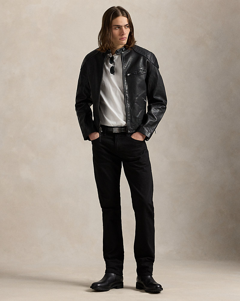 レザー カフェ レーサー ジャケット | ラルフ ローレン公式オンライン