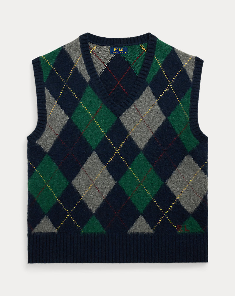 ビッグ フィット アーガイル セーター ベスト | ラルフ ローレン公式