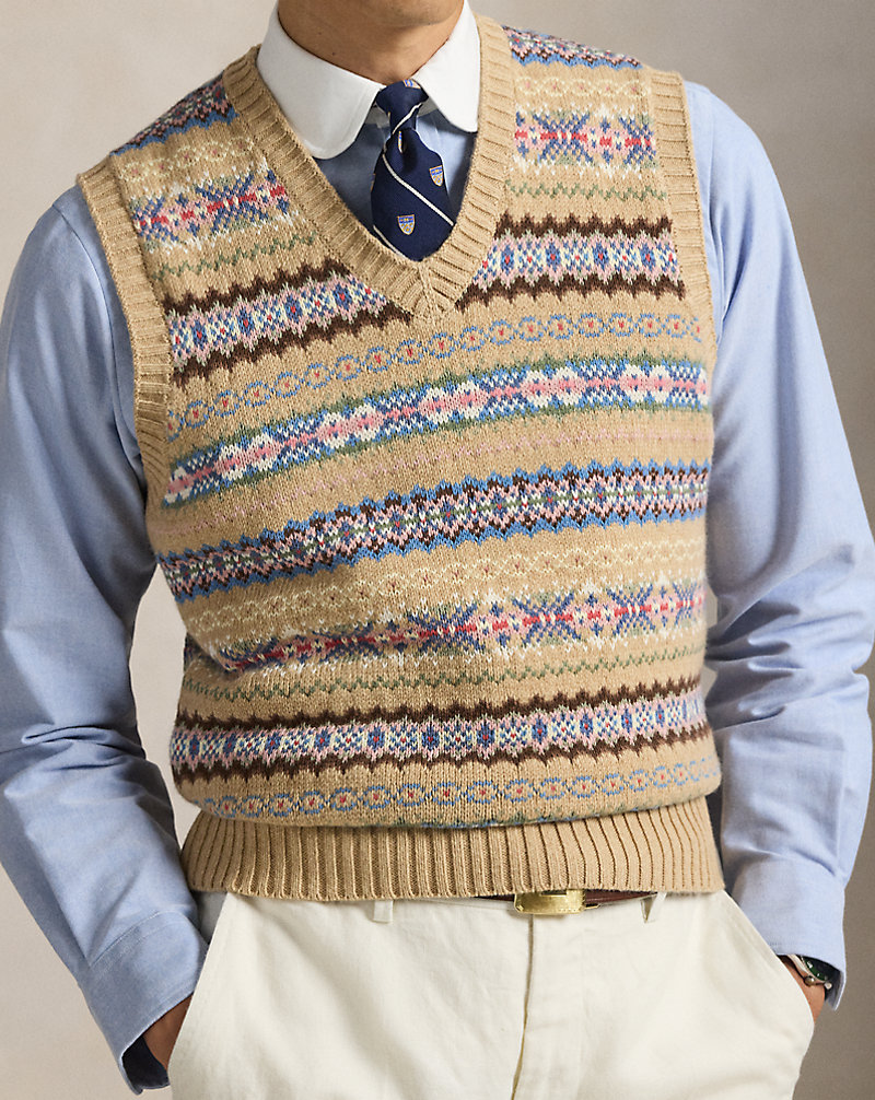 フェア アイル コットンウール セーター ベスト | ラルフ ローレン公式