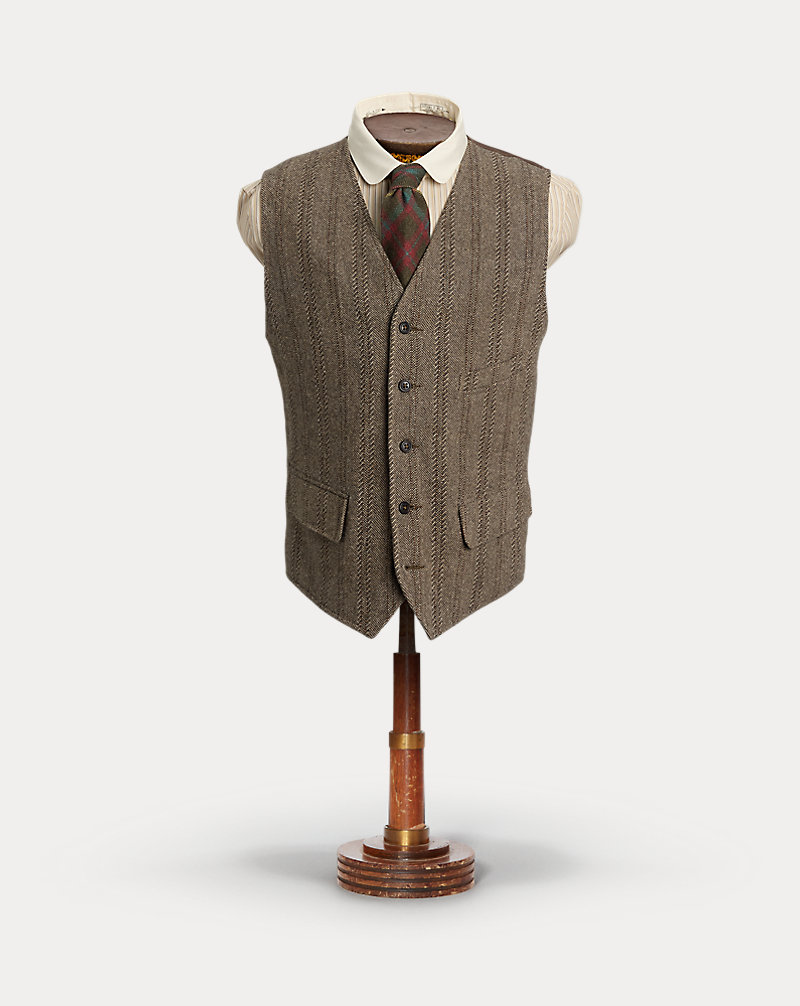 ウールコットン ヘリンボーン ベスト | ラルフ ローレン公式オンライン