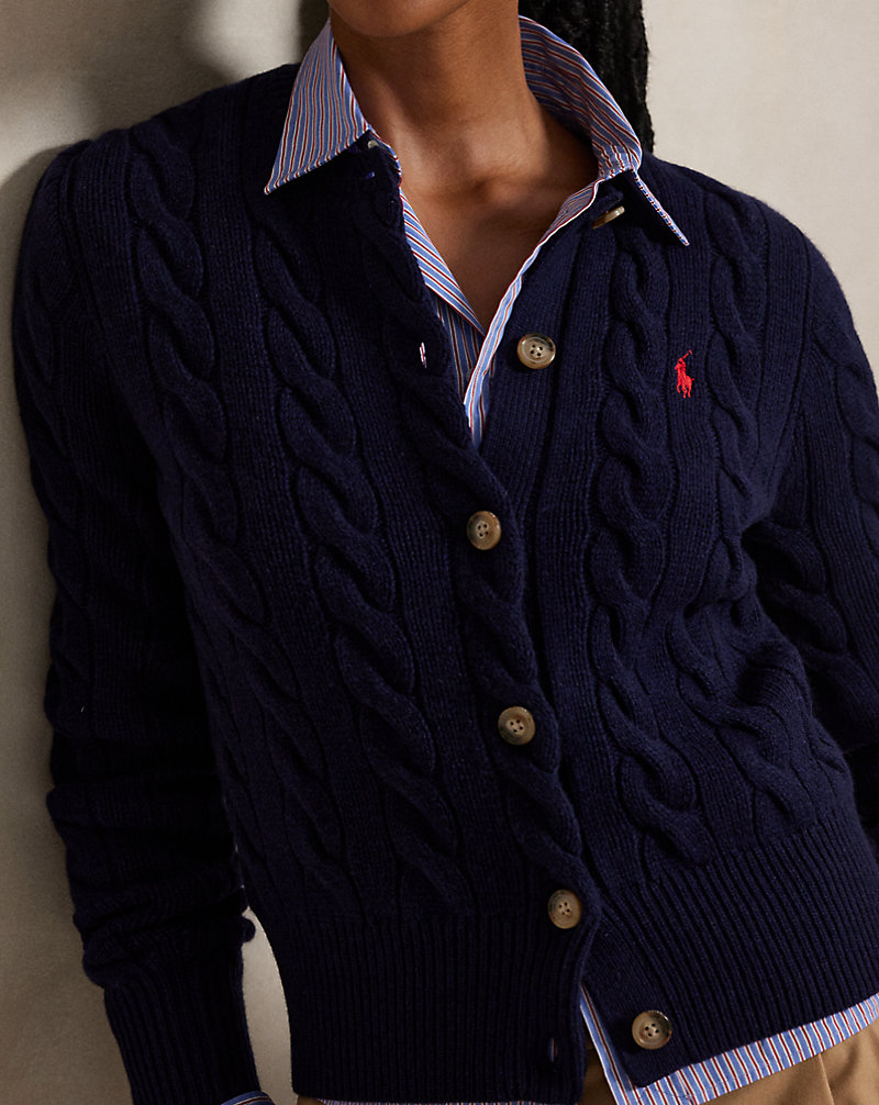 ケーブルニット ウールカシミヤ カーディガン | ラルフ ローレン公式