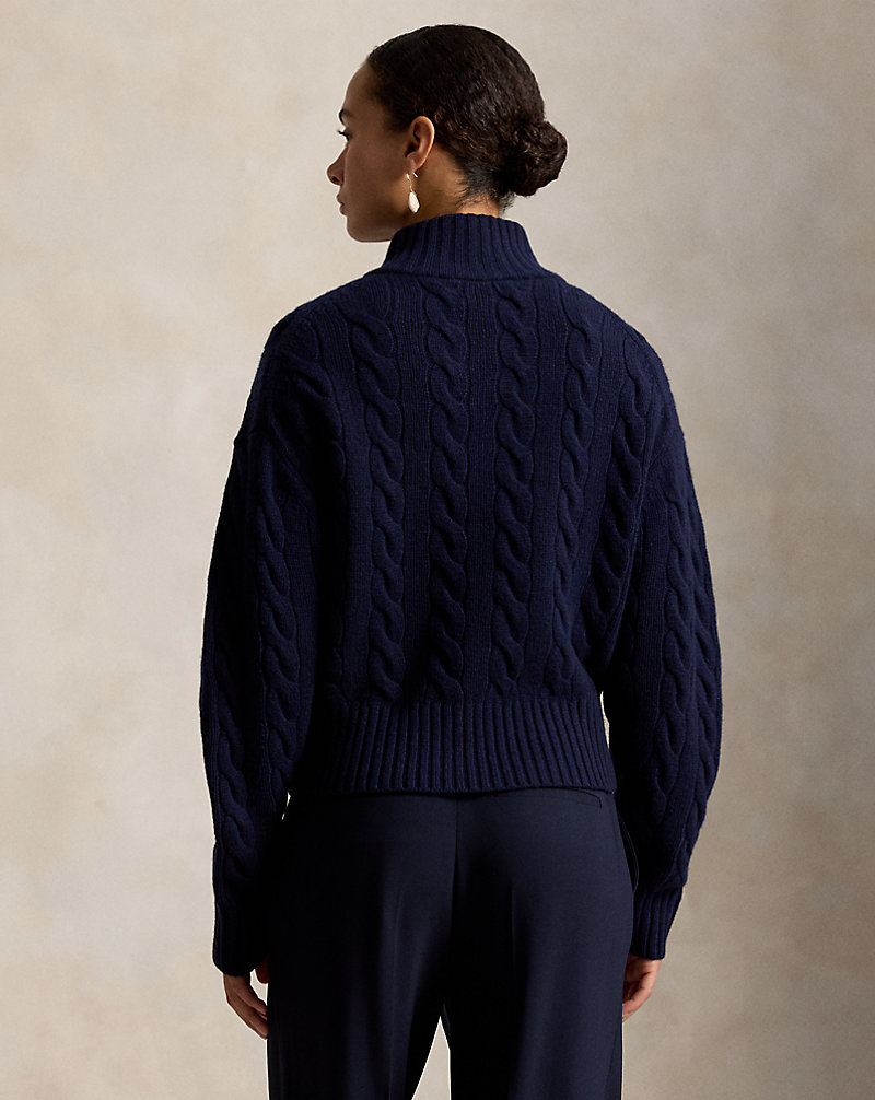 ケーブル ウールカシミヤ ハーフジップ セーター | ラルフ ローレン