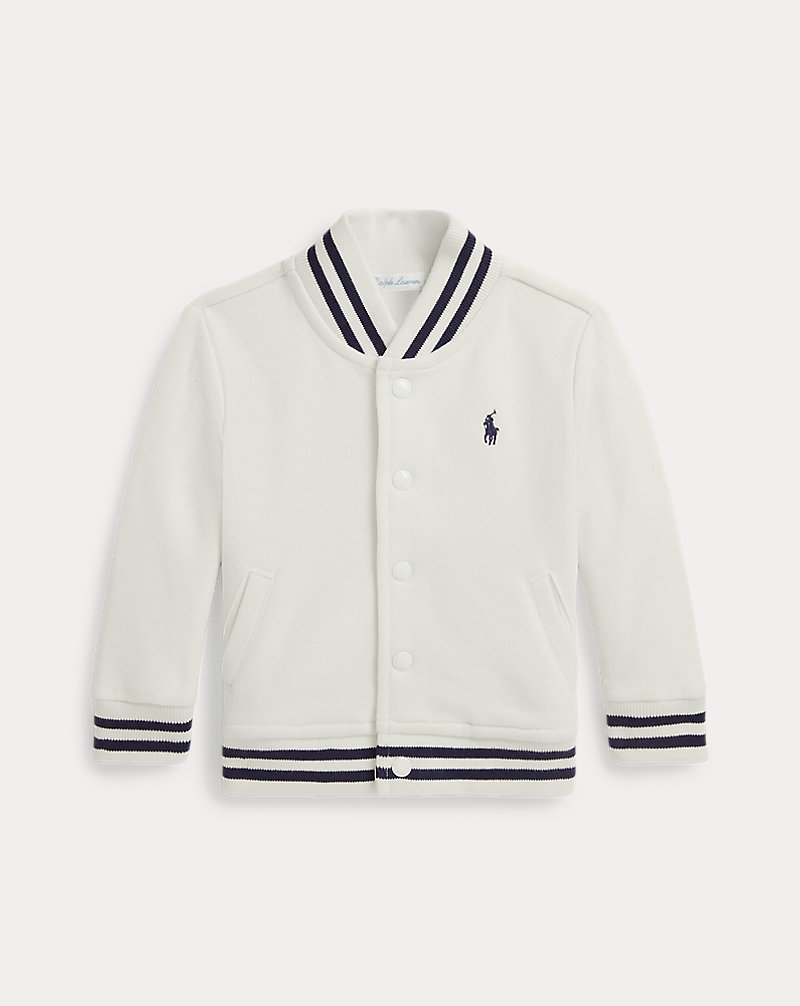 Polo Bear Fleece Baseball Jacket