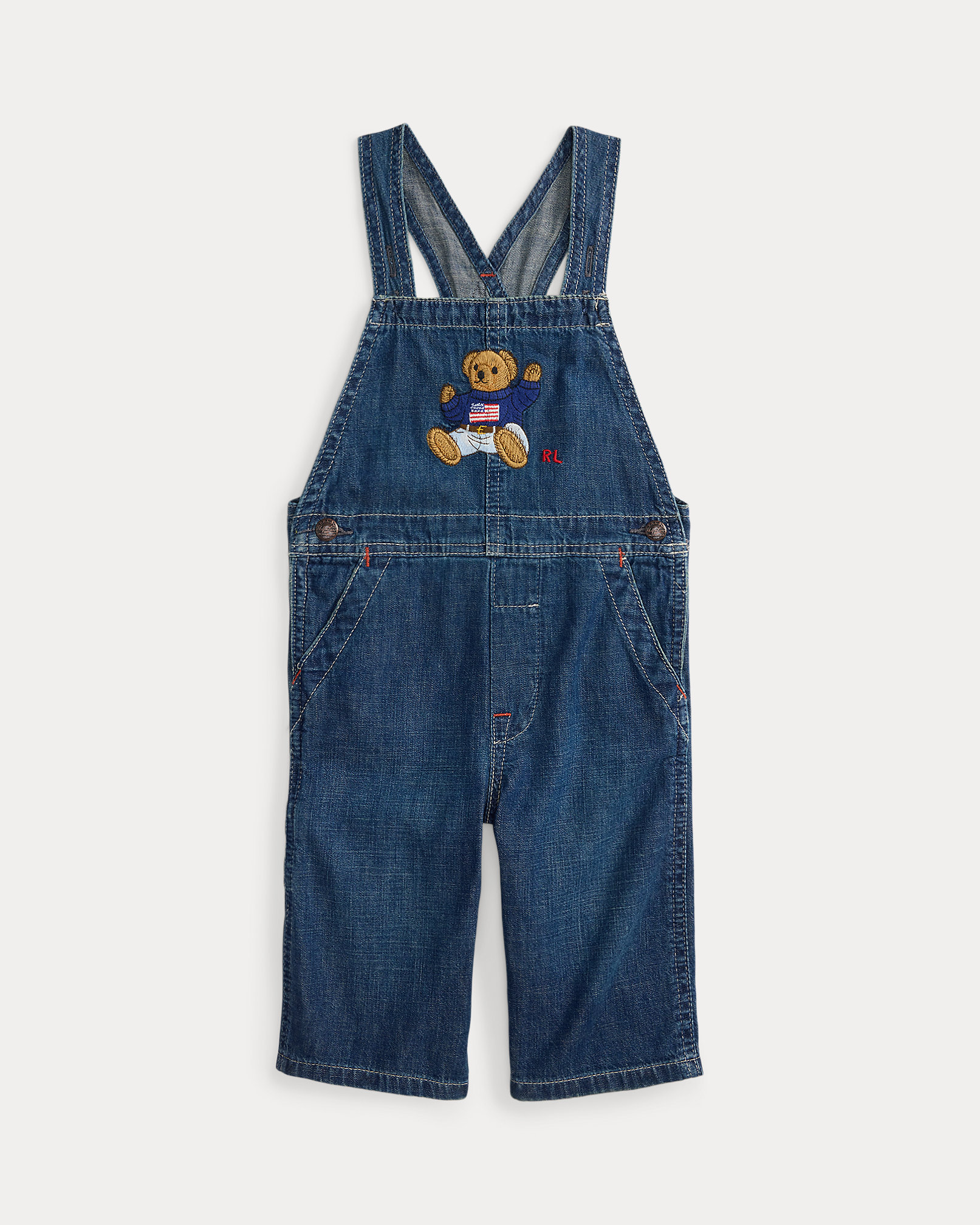 Polo ベア インディゴ デニム オーバーオール | ラルフ ローレン公式