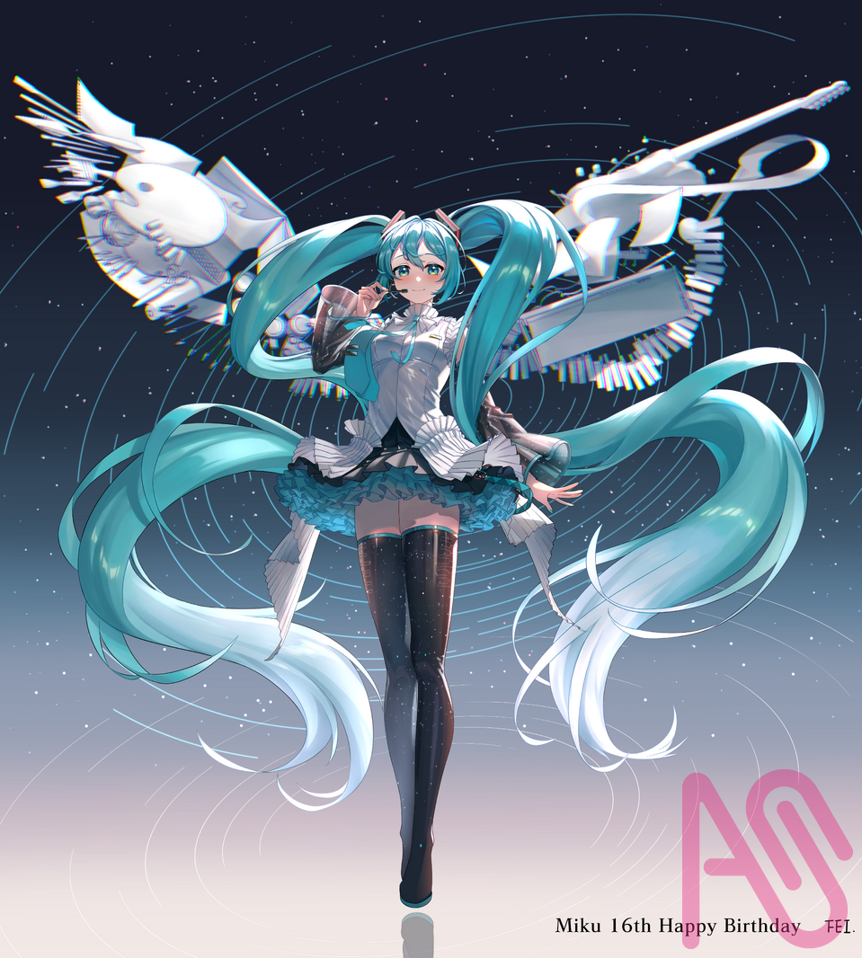 初音ミクHappy 16th Birthday FeiKen啡肯- Illustrations ART street