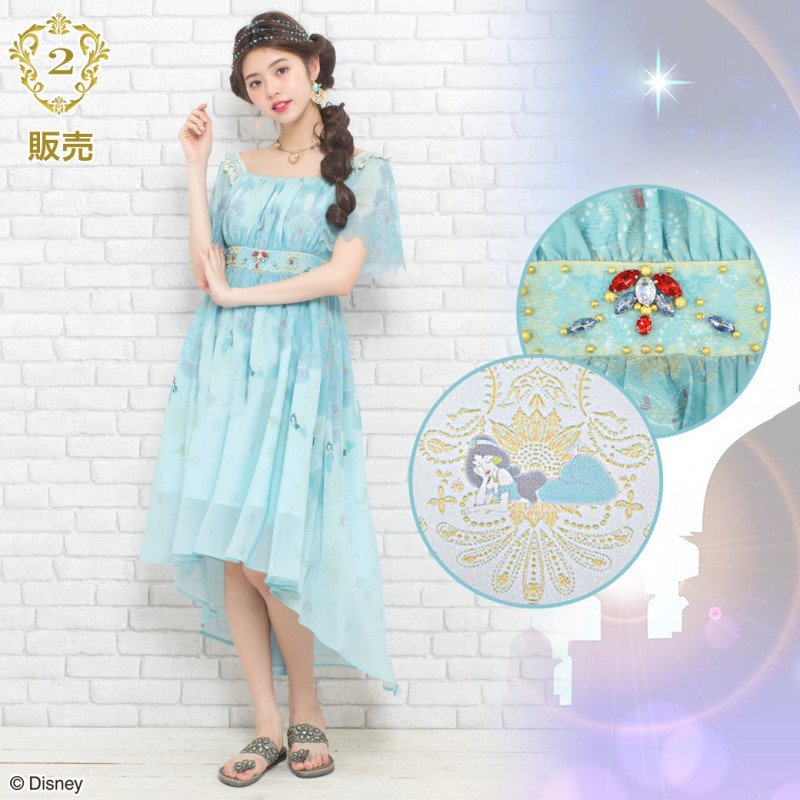 透け感がオシャレなアリエル・ジャスミン・ラプンツェルのワンピース