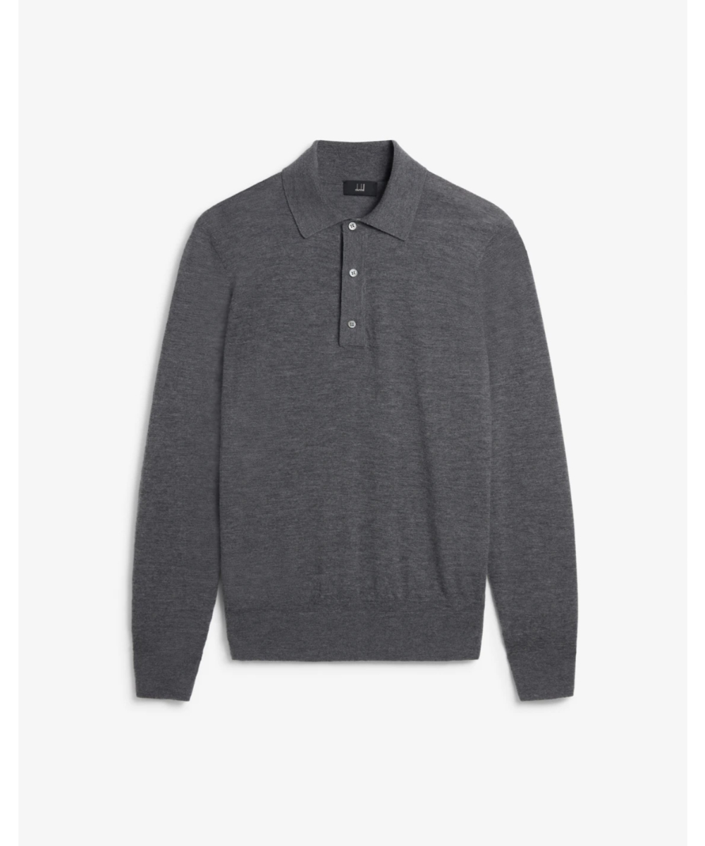 dunhill/ダンヒル通販 | メリノウール ロングスリーブ ポロ【送料無料