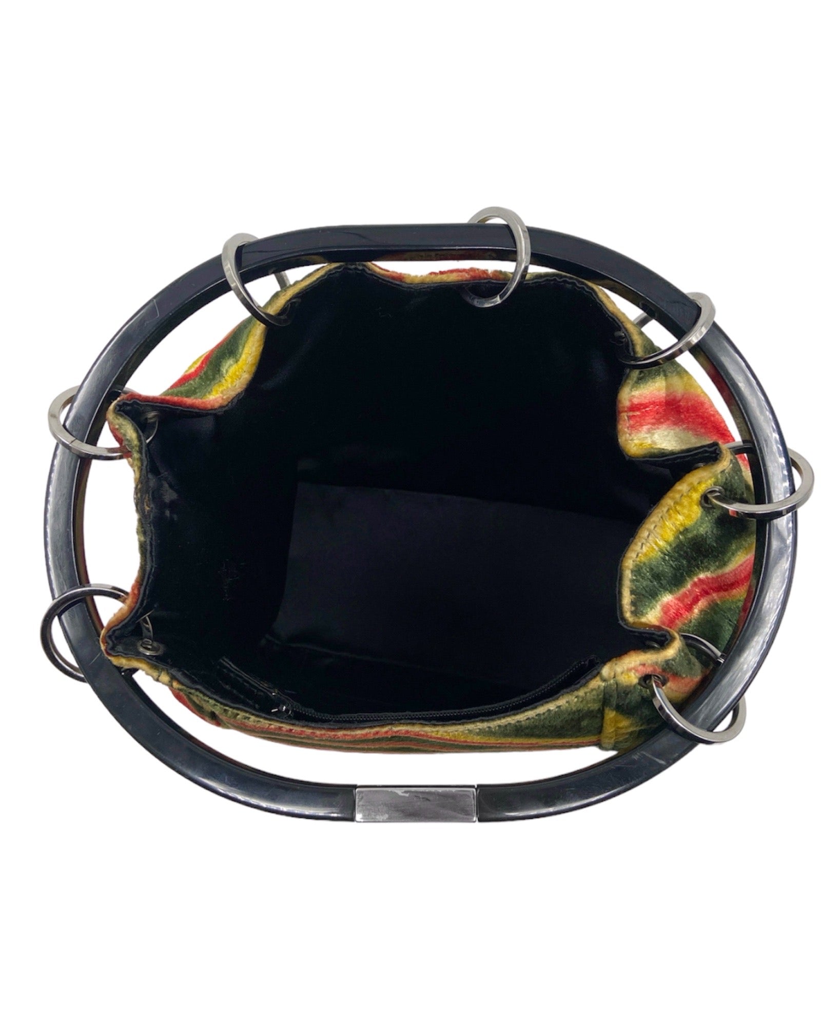 Gucci Fall 1999 Tom Ford Psychedelic Swirl Silk Velvet Ring Bucket