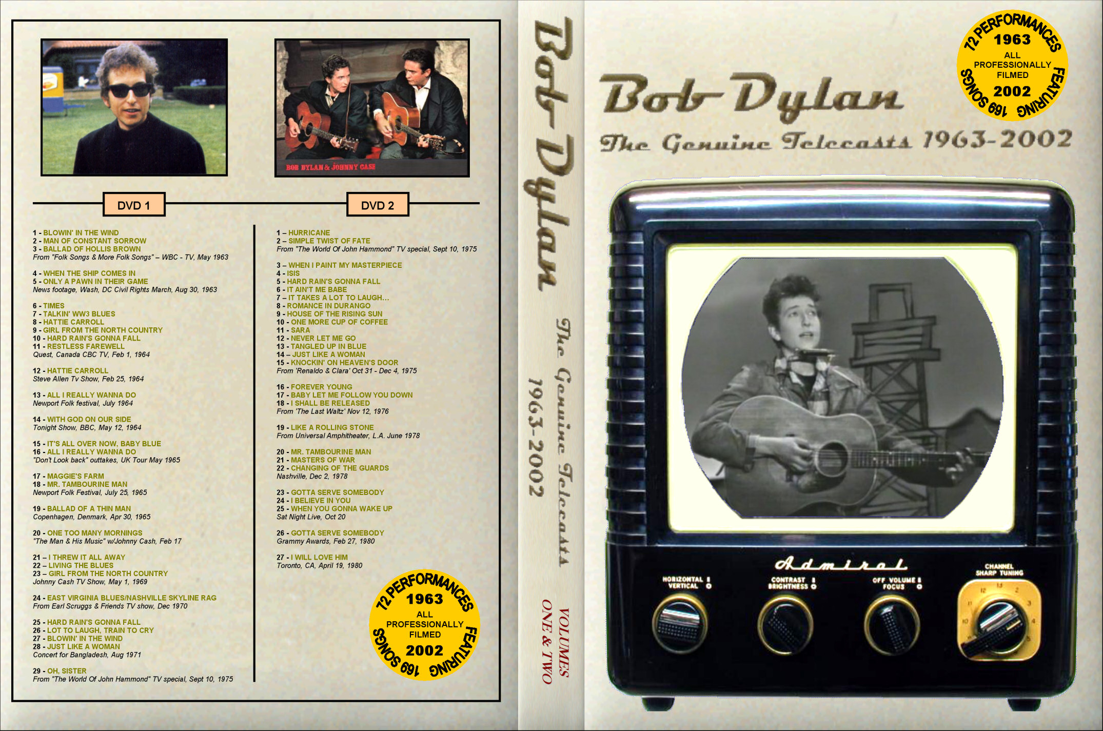 DVDylan | The Genuine Telecasts 1963-2002