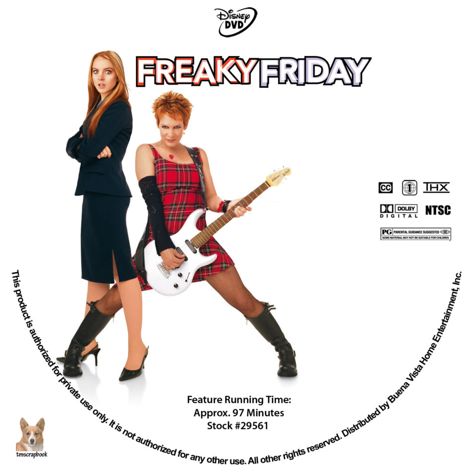 Freaky Friday dvd labels (2003) R1 Custom