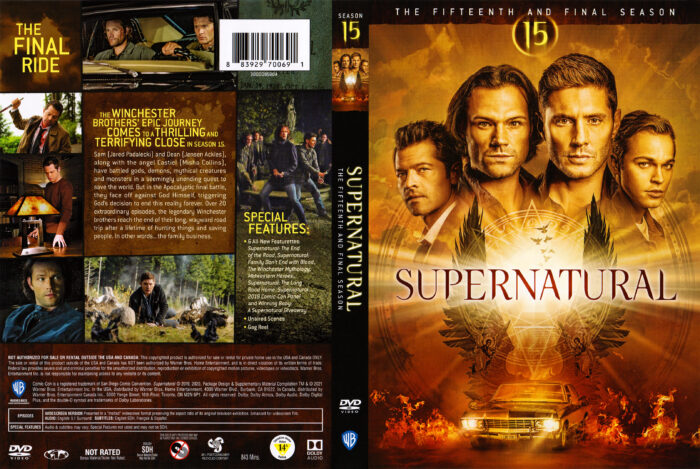 Supernatural (Season 15) R1 DVD Cover - DVDcover.Com