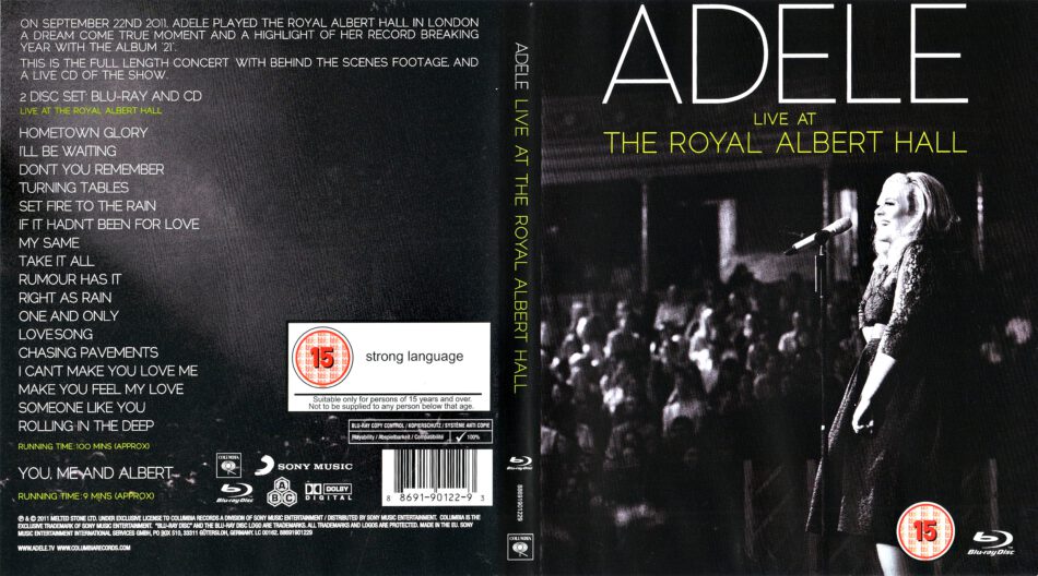 Adele-Live At The Royal Albert Hall Blu-Ray Cover - DVDcover.Com