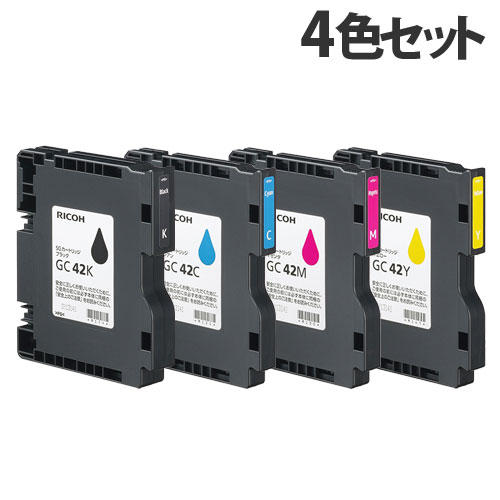 リコー SGカートリッジ GC42 純正品 Mサイズ 4色パック: トナー