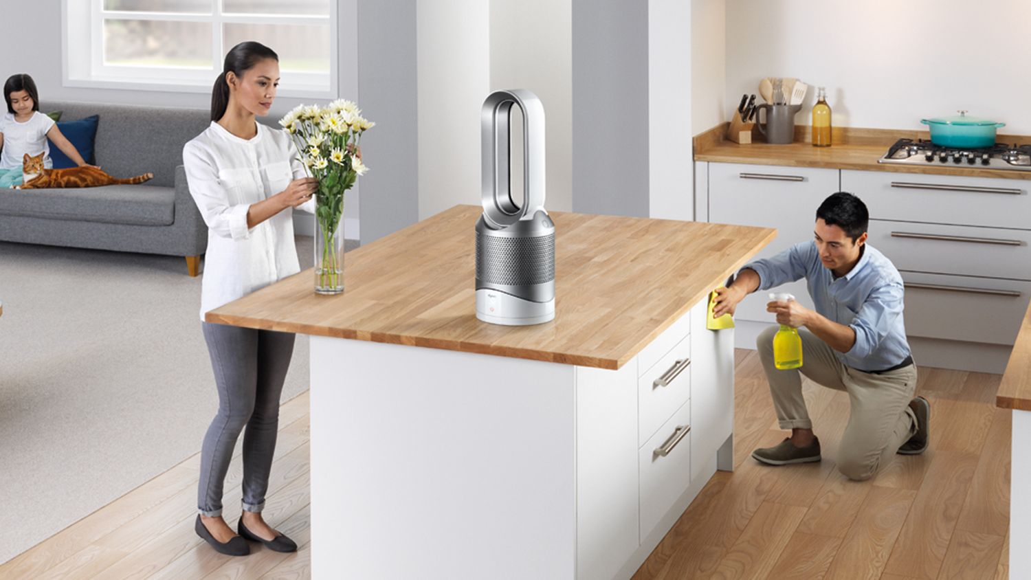 Refurbished Dyson Pure Hot+Cool Link™ Purifier Heater White/Silver