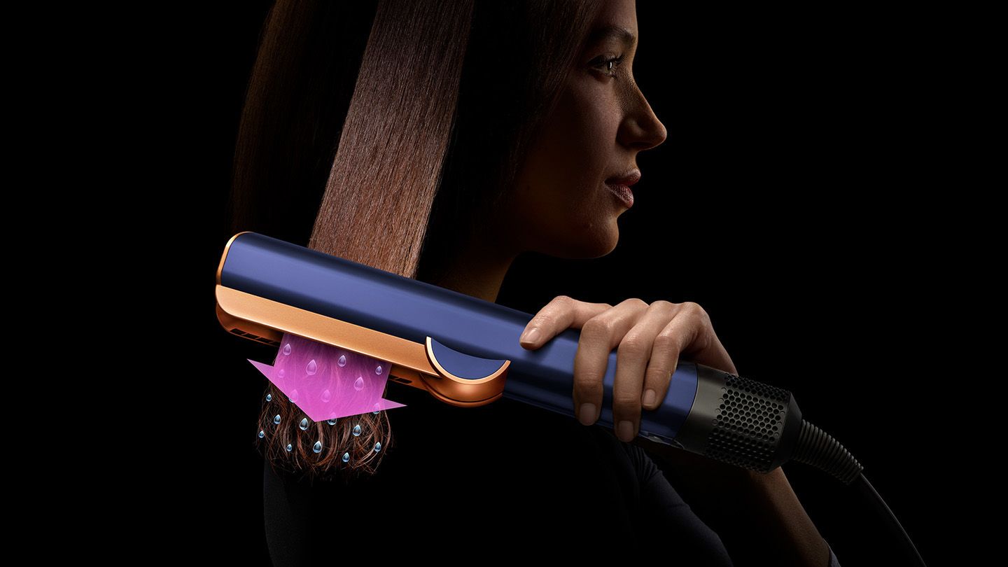 Dyson Airstrait™ straightener | Prussian blue and rich copper