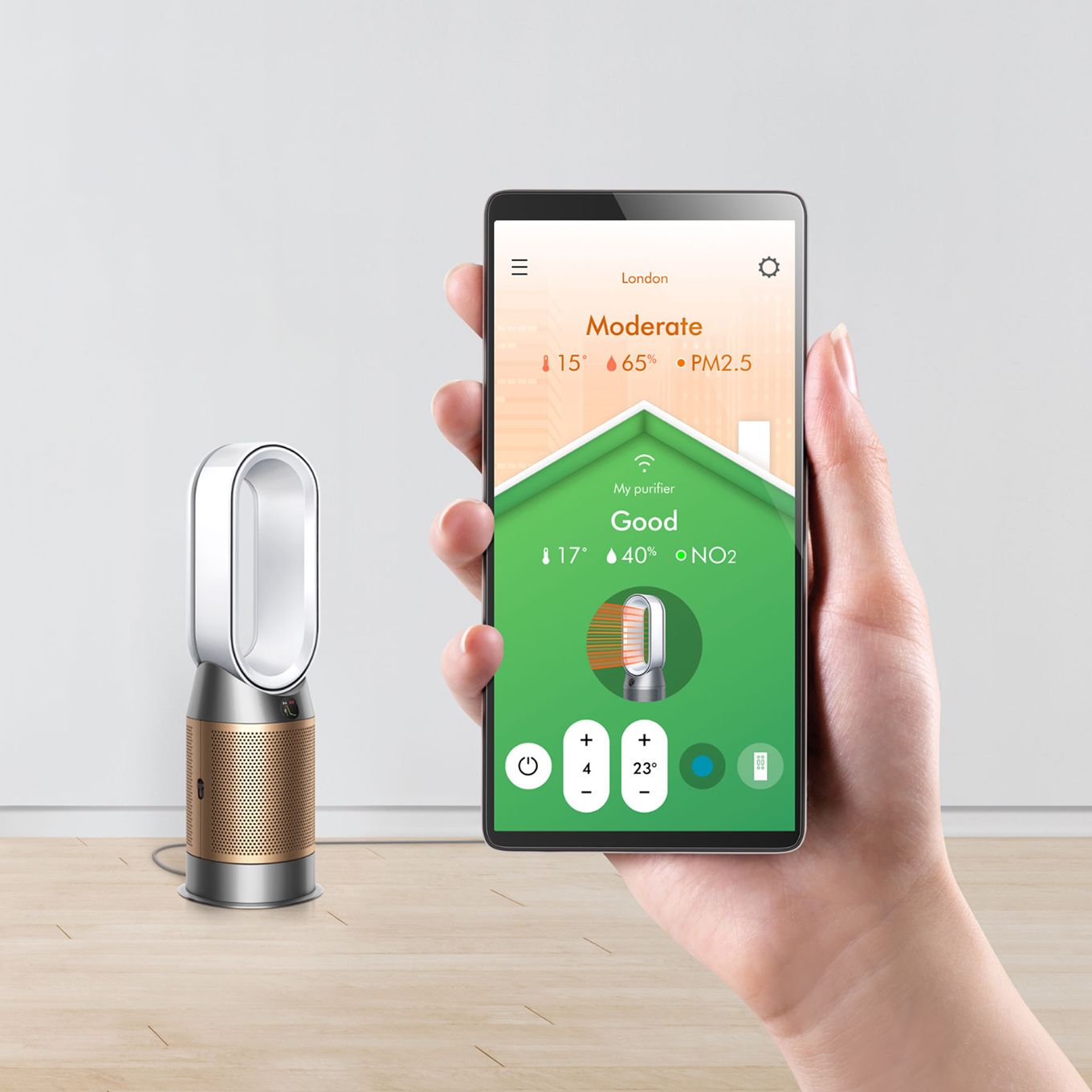 Dyson Purifier Hot+Cool HP2 De-NOx 空気清浄ファンヒーターの使い方