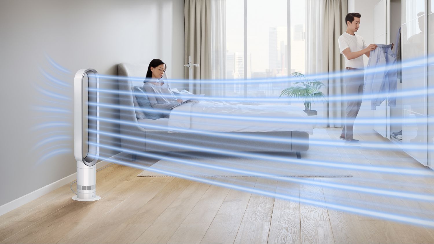 Dyson Cool™ AM07 Bladeless Tower Fan - White/Silver - Dyson SG