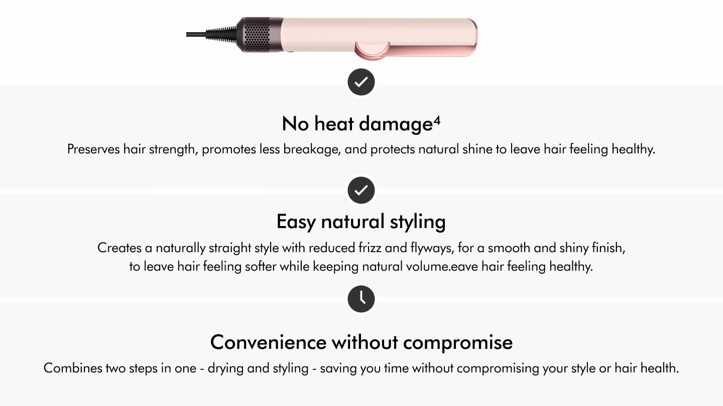 Dyson Airstrait™ dryer and straightener (Ceramic Pink/Rose Gold)