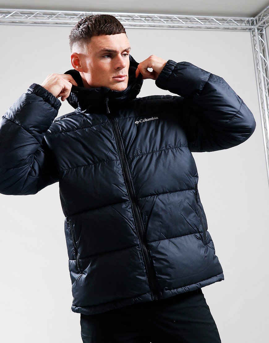 Columbia Pike Lake II Hooded Puffer Jacket Black - Terraces Menswear