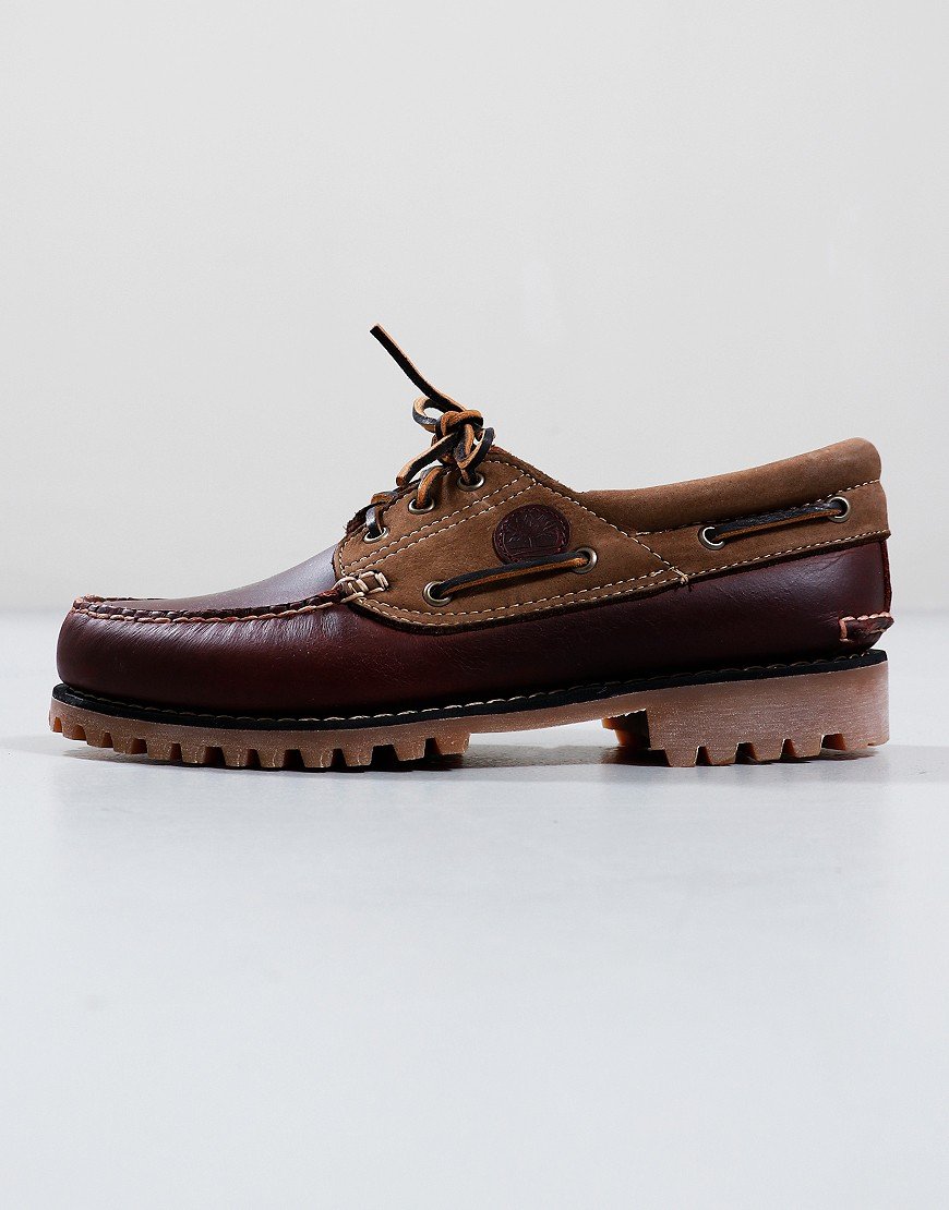 Timberland Authentics 3 Eye Lug Shoes Burgundy - Terraces Menswear