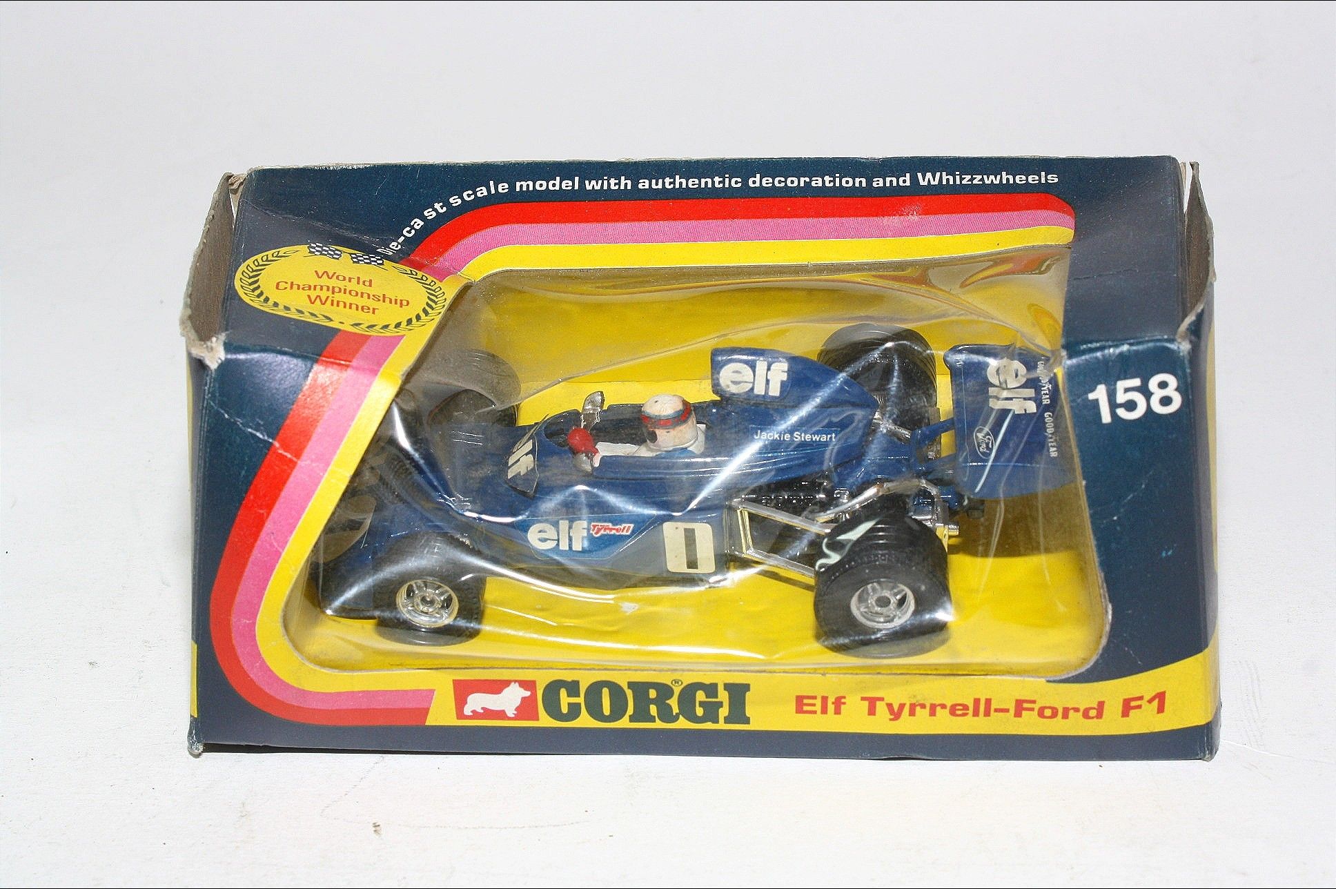 Corgi 158 Jackie Stewart Elf Tyrrell Ford F1, VGC in Original Box