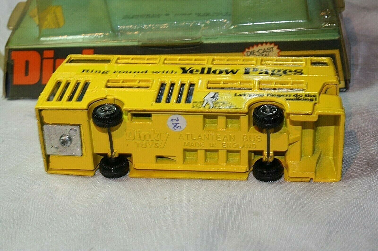 Dinky 295 Atlantean City Bus Yellow pages Livery, Mint in Original