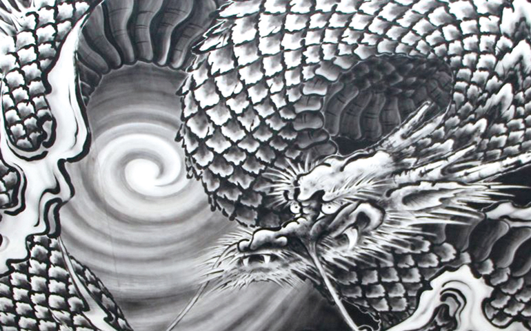 火を噴いているように、雨雲を連れてきているかのように…西光寺本堂