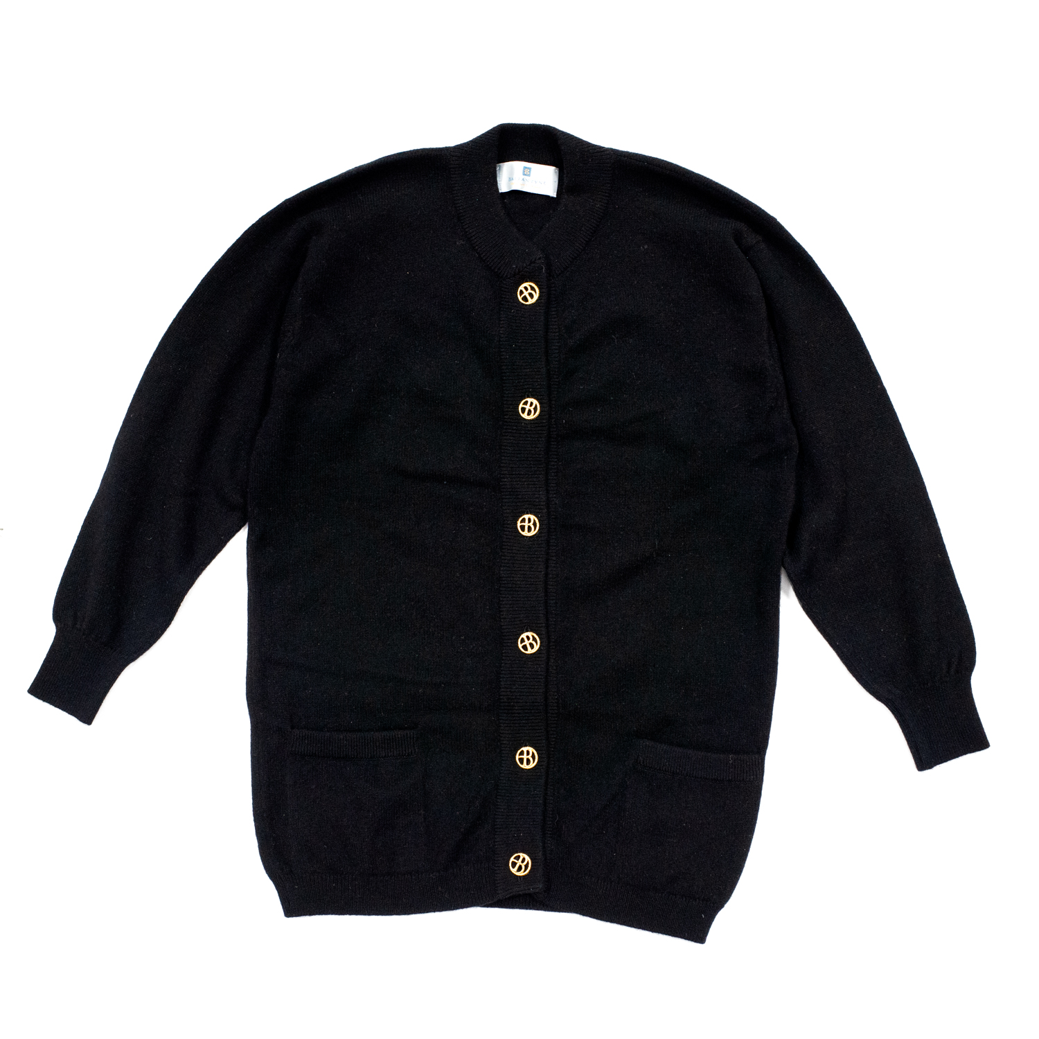 最高品位のブラックバランタインカシミヤ新品同様デッドストック