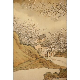 児玉果亭【山水春夏秋冬】四幅対 掛軸 Z395｜骨董店 のびる 古美術