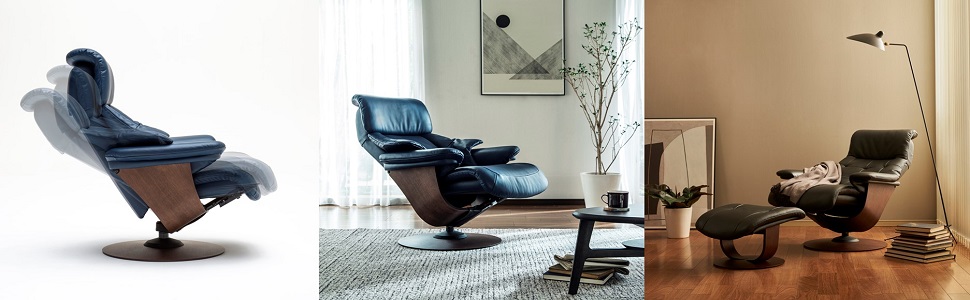 ザ・ファースト RU7200（M）オットマンセット ブラック モカブラウン