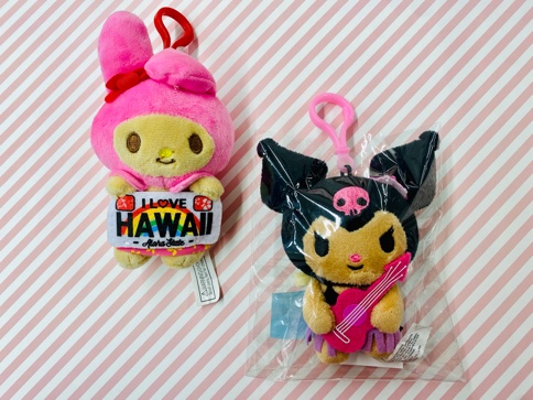 ハワイ限定 日焼けマイメロディ クロミちゃん マスコットキーホルダー