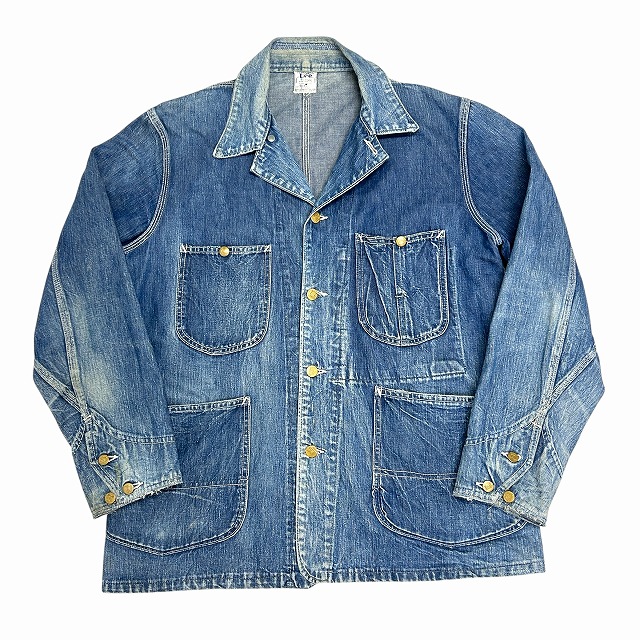 LEE 91-J DENIM COVERALL 40S 「斜体eハウスマーク、ロングLボタン
