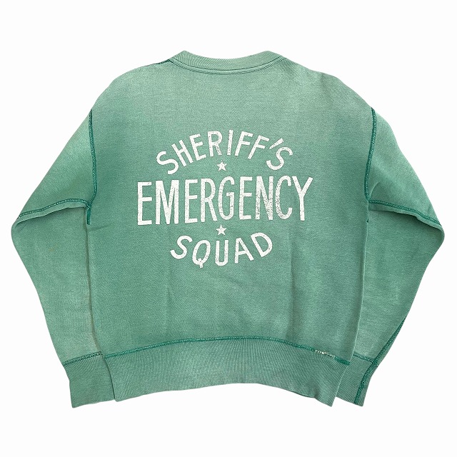 RUSSELL SWEAT SHIRT 60S 「前V、バックプリント、フェードグリーン、M