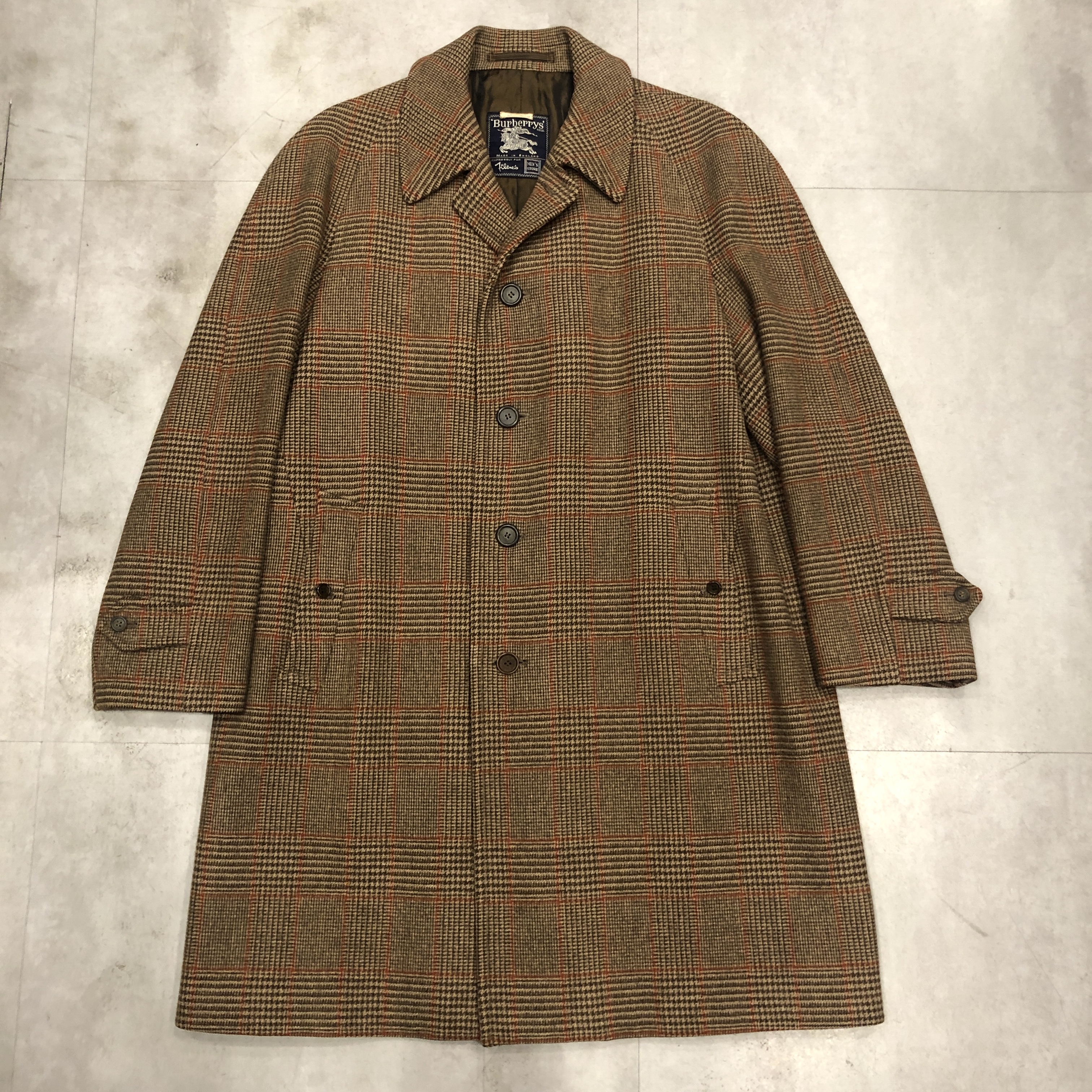 BURBERRYS SADDLE TWEED BALMACAAN COAT MADE IN ENGLAND｜SAFARI