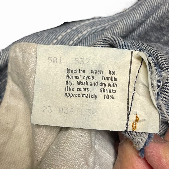 LEVI'S 501 USA 「内股シングル、実寸W34 L28」｜SAFARI サファリ