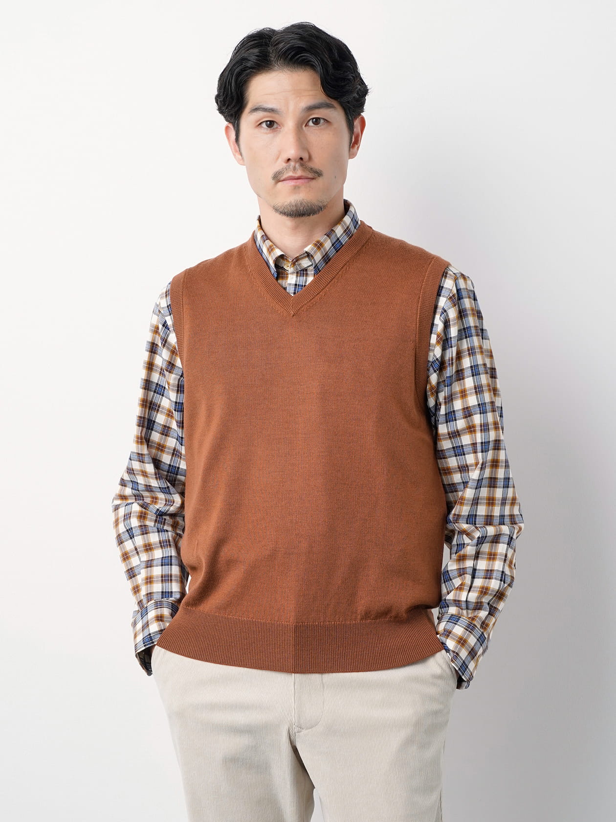 スペシャルプライス】ウォッシャブルVネックニットベスト（7205655