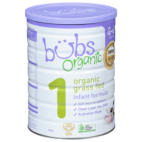 Bubs Organic 1 (0-6 Months) Infant Formula 800g | Hy-Vee Aisles