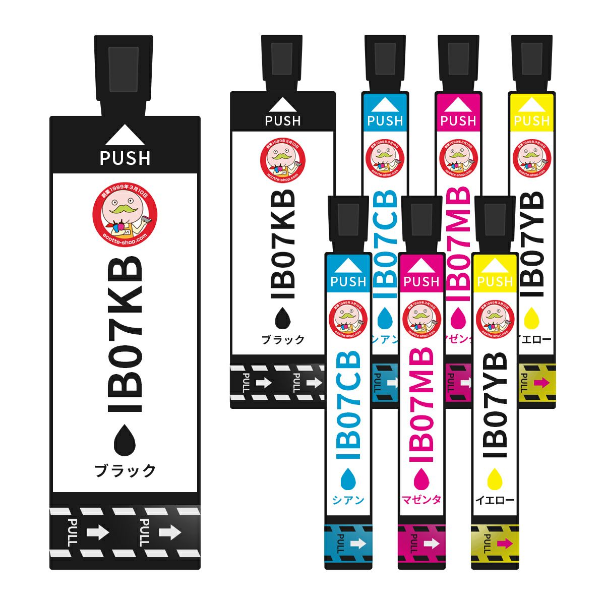 IB07 (IB07Aの大容量) マウス EPSON(エプソン) 互換インクカートリッジ