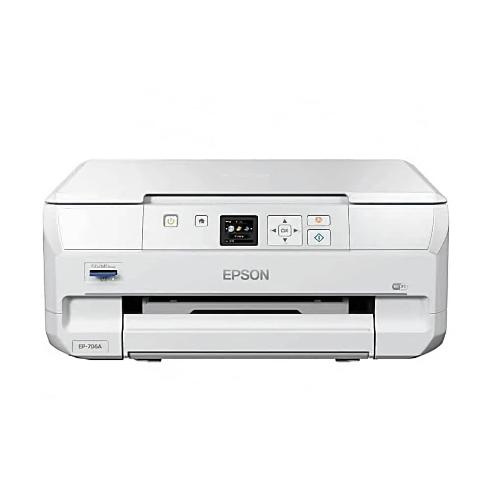 EPSON EP706Aのプリンタ（ジャンク品）と互換インクイエロー、マゼンタ