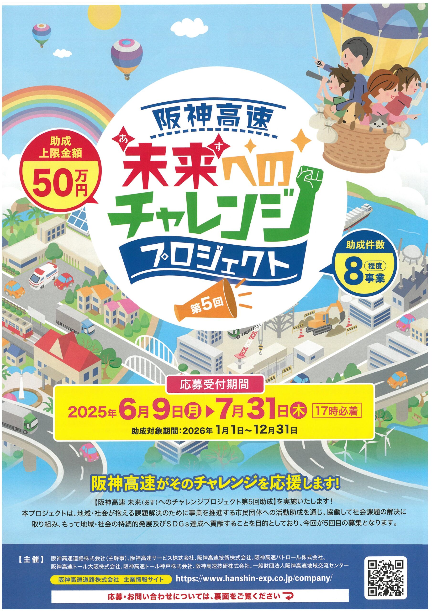 阪神高速 未来(あす)へのチャレンジプロジェクト」第5回助成 | NPO法人