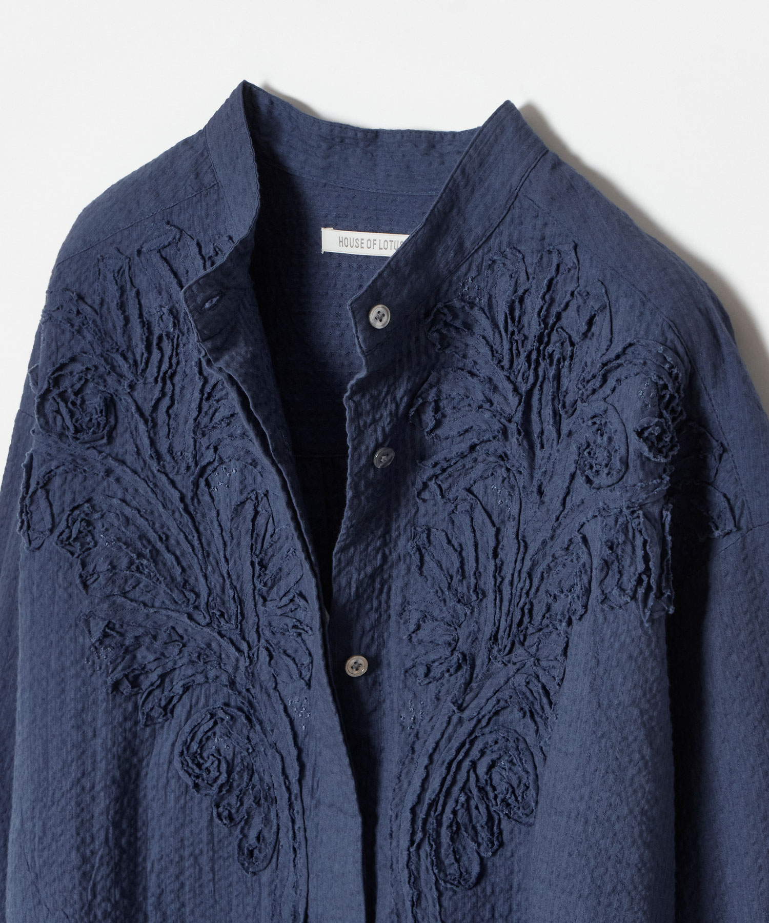 エンブロイダリーサッカーシャツ ｜ハウス オブ ロータス＜HOUSE OF